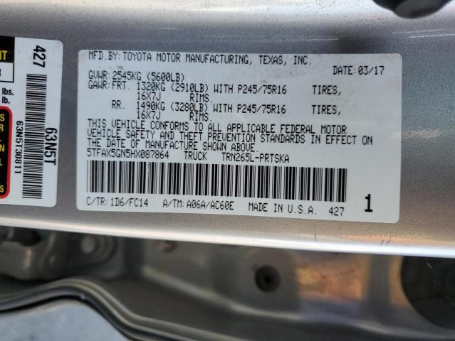 Photo 11 VIN: 5TFAX5GN5HX087864 - TOYOTA TACOMA DOU 