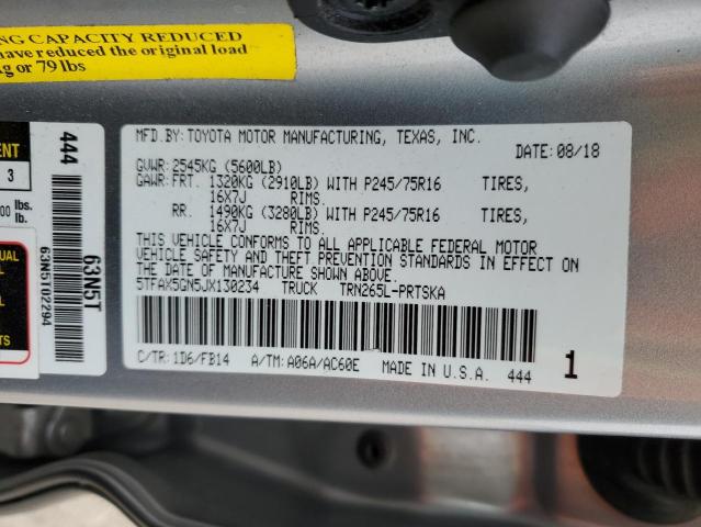 Photo 12 VIN: 5TFAX5GN5JX130234 - TOYOTA TACOMA 