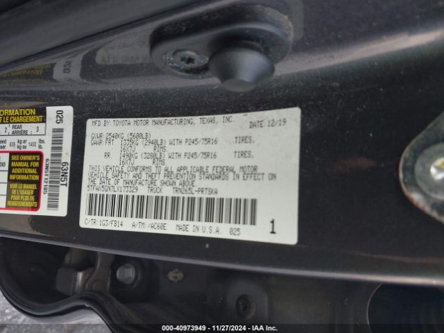 Photo 8 VIN: 5TFAX5GN7LX173329 - TOYOTA TACOMA 