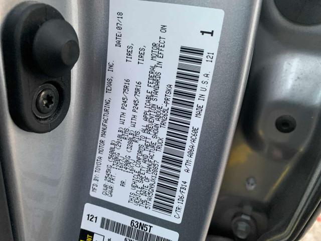 Photo 9 VIN: 5TFAX5GN9JX128857 - TOYOTA TACOMA DOU 