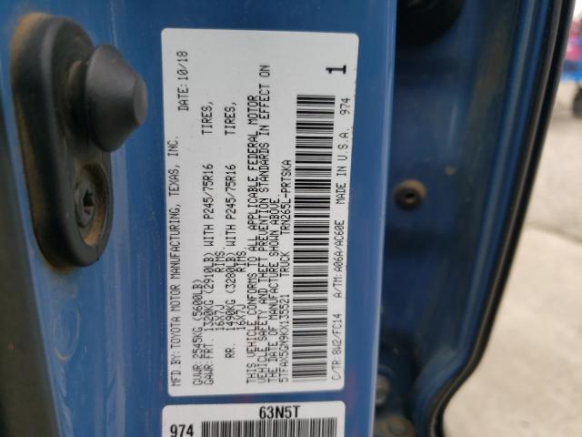 Photo 12 VIN: 5TFAX5GN9KX135521 - TOYOTA TACOMA DOU 