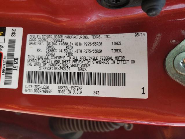 Photo 12 VIN: 5TFAY5F10EX392129 - TOYOTA TUNDRA 