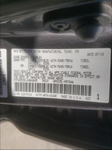 Photo 9 VIN: 5TFAZ5CN1JX068685 - TOYOTA TACOMA DOU 