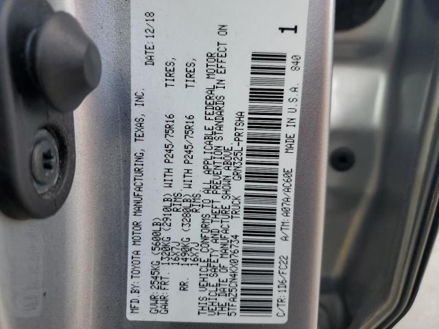 Photo 11 VIN: 5TFAZ5CN4KX076734 - TOYOTA TACOMA DOU 