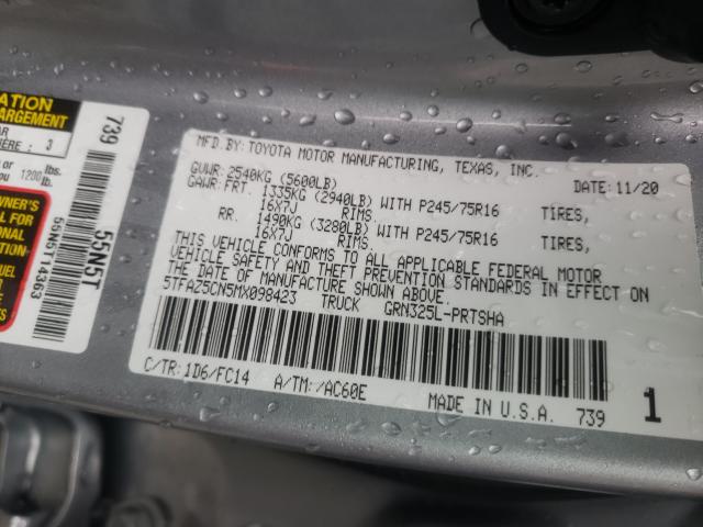 Photo 9 VIN: 5TFAZ5CN5MX098423 - TOYOTA TACOMA DOU 