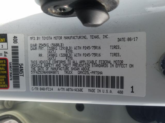 Photo 9 VIN: 5TFAZ5CN6HX048071 - TOYOTA TACOMA DOU 