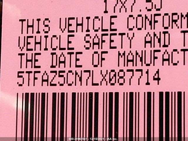 Photo 8 VIN: 5TFAZ5CN7LX087714 - TOYOTA TACOMA 2WD 