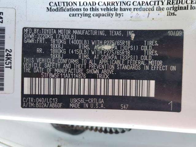 Photo 11 VIN: 5TFBW5F11AX114876 - TOYOTA TUNDRA DOU 