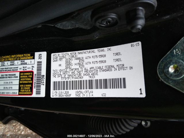 Photo 8 VIN: 5TFBY5F17FX443969 - TOYOTA TUNDRA 4WD TRUCK 