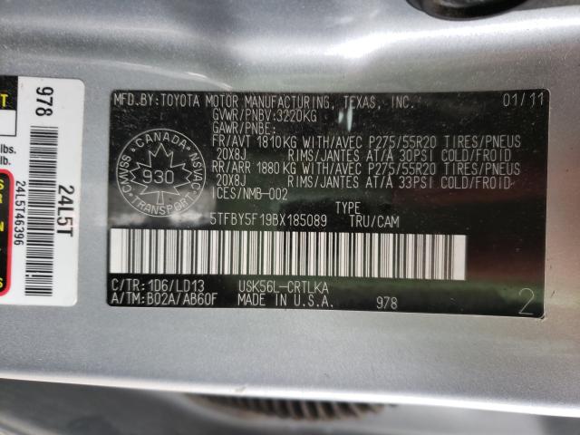 Photo 9 VIN: 5TFBY5F19BX185089 - TOYOTA TUNDRA DOU 