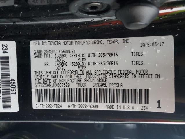 Photo 11 VIN: 5TFCZ5AN1HX087520 - TOYOTA TACOMA DOU 