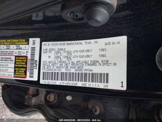 Photo 8 VIN: 5TFCZ5AN2GX017622 - TOYOTA TACOMA 