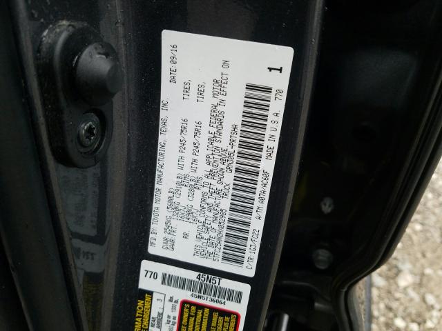 Photo 9 VIN: 5TFCZ5AN2HX052985 - TOYOTA TACOMA DOU 