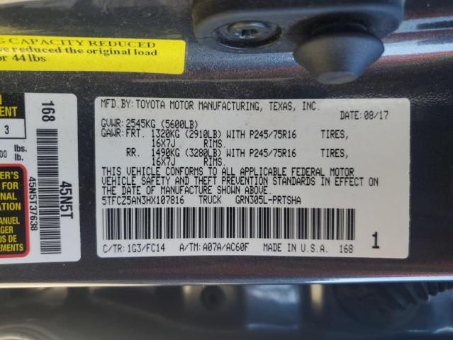 Photo 9 VIN: 5TFCZ5AN3HX107816 - TOYOTA TACOMA DOU 