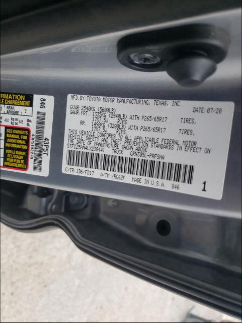 Photo 9 VIN: 5TFCZ5AN4LX238441 - TOYOTA TACOMA DOU 