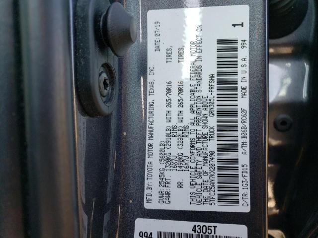 Photo 11 VIN: 5TFCZ5AN7KX207490 - TOYOTA TACOMA DOU 