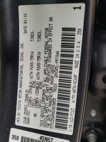 Photo 11 VIN: 5TFCZ5AN9GX018055 - TOYOTA TACOMA DOU 