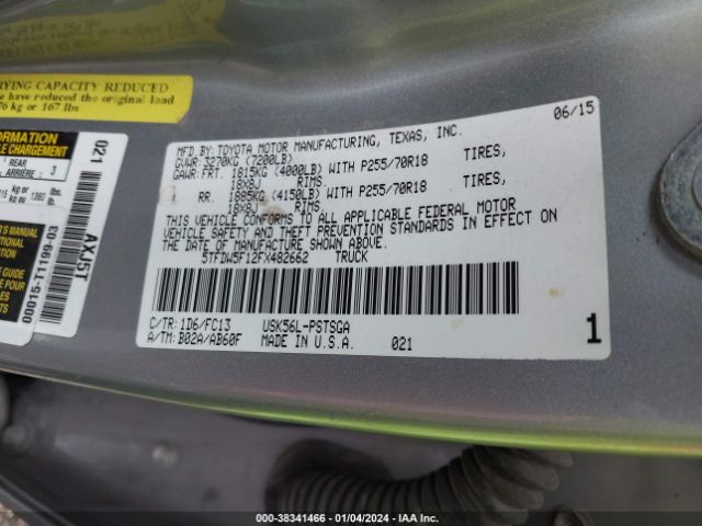 Photo 8 VIN: 5TFDW5F12FX482662 - TOYOTA TUNDRA 