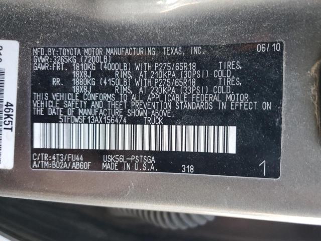 Photo 11 VIN: 5TFDW5F13AX156474 - TOYOTA TUNDRA 