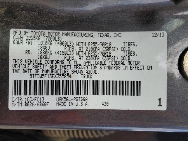 Photo 12 VIN: 5TFDW5F13EX355854 - TOYOTA TUNDRA CRE 