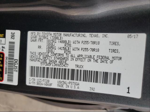 Photo 9 VIN: 5TFDW5F13HX653437 - TOYOTA TUNDRA CRE 