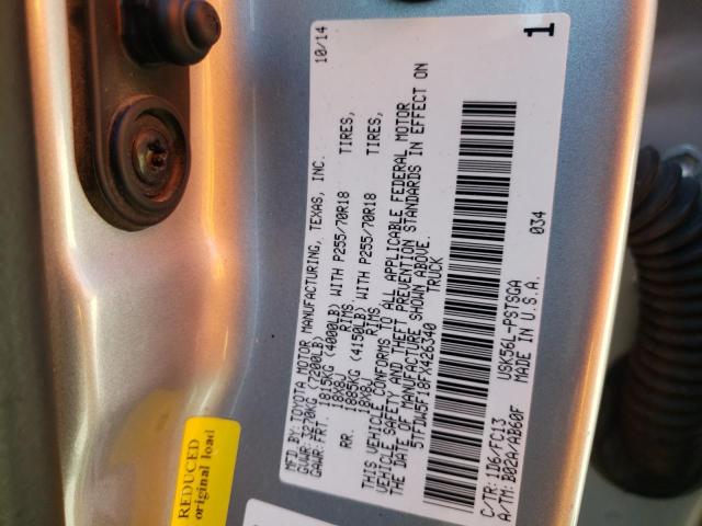 Photo 9 VIN: 5TFDW5F18FX426340 - TOYOTA TUNDRA CRE 