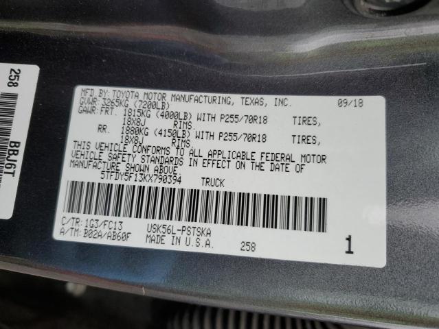 Photo 11 VIN: 5TFDY5F13KX790394 - TOYOTA TUNDRA 