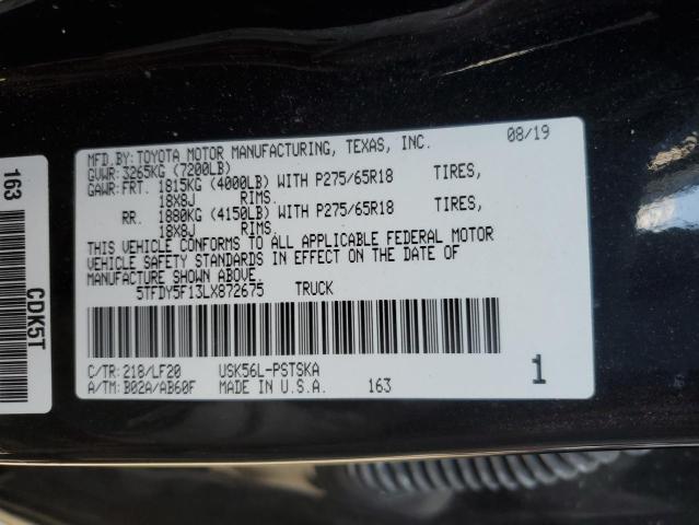 Photo 11 VIN: 5TFDY5F13LX872675 - TOYOTA TUNDRA CRE 