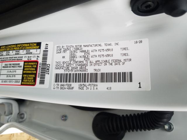 Photo 9 VIN: 5TFDY5F16MX968883 - TOYOTA TUNDRA CRE 