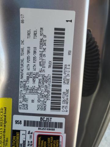 Photo 11 VIN: 5TFEM5F17JX123617 - TOYOTA TUNDRA CRE 