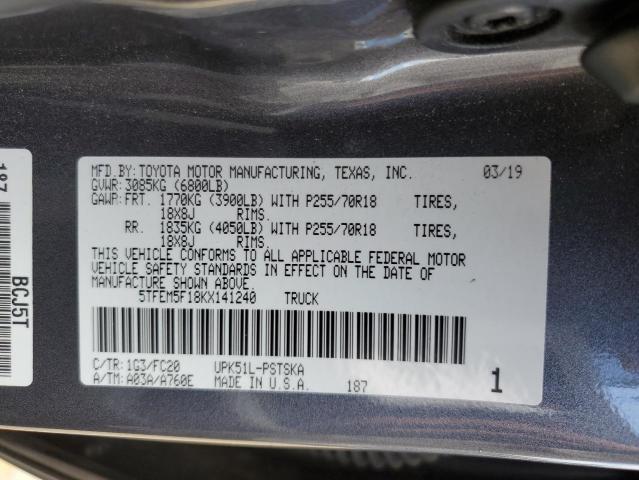 Photo 11 VIN: 5TFEM5F18KX141240 - TOYOTA TUNDRA 