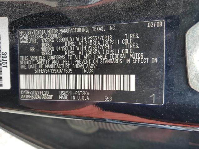 Photo 11 VIN: 5TFEV54139X071639 - TOYOTA TUNDRA 