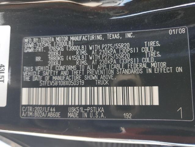 Photo 11 VIN: 5TFEV58108X050319 - TOYOTA TUNDRA CRE 