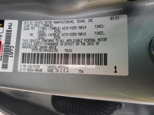 Photo 11 VIN: 5TFEY5F14MX281356 - TOYOTA TUNDRA CRE 