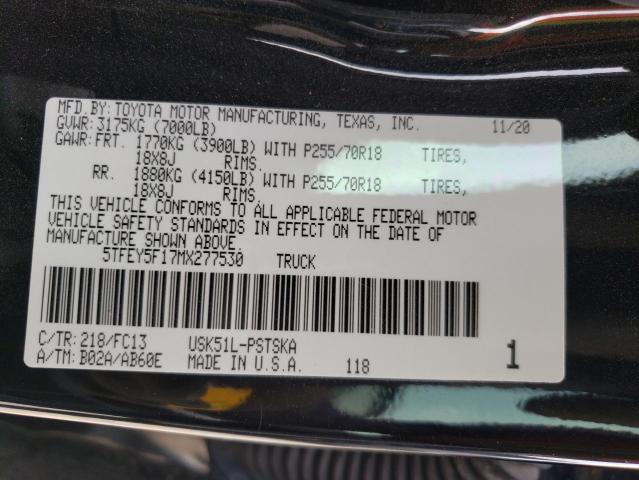 Photo 11 VIN: 5TFEY5F17MX277530 - TOYOTA TUNDRA 