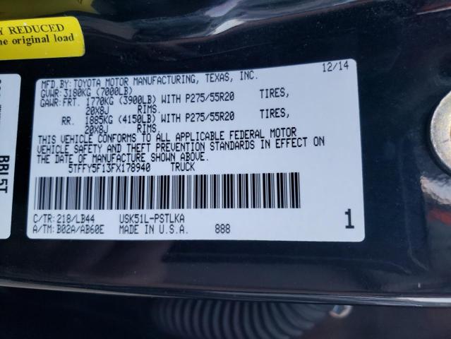 Photo 9 VIN: 5TFFY5F13FX178940 - TOYOTA TUNDRA CRE 