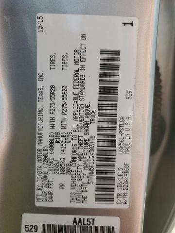 Photo 11 VIN: 5TFHW5F11GX503178 - TOYOTA TUNDRA CRE 