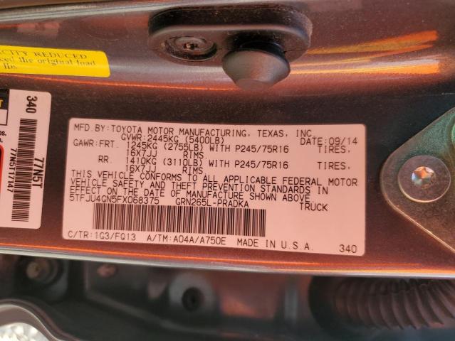 Photo 11 VIN: 5TFJU4GN5FX068375 - TOYOTA TACOMA DOU 