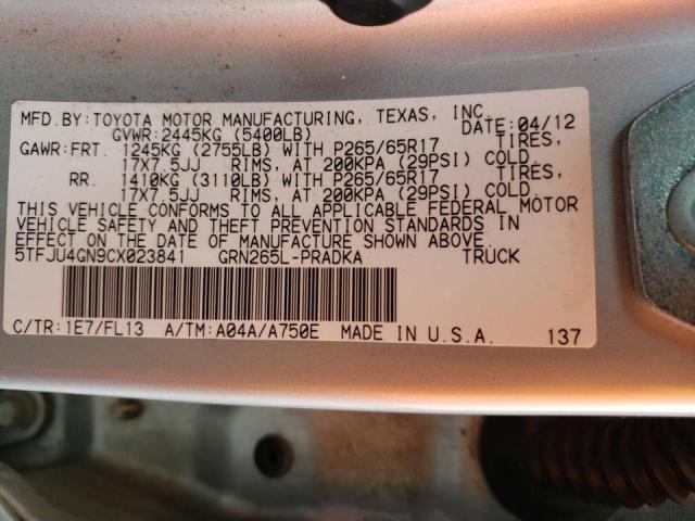 Photo 11 VIN: 5TFJU4GN9CX023841 - TOYOTA TACOMA DOU 