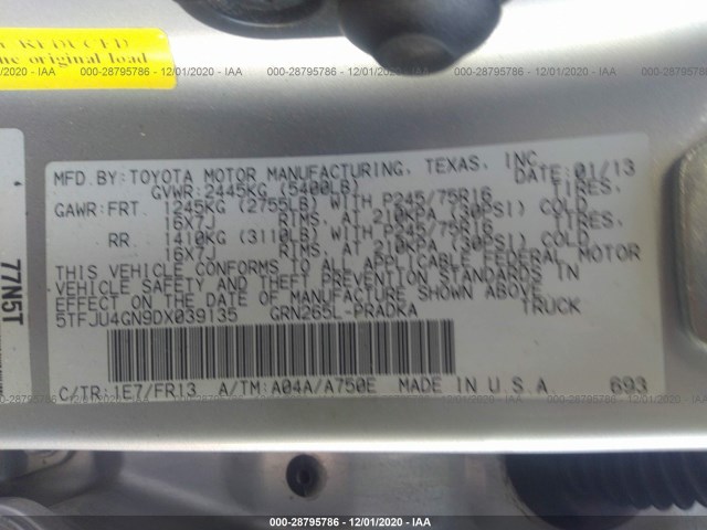 Photo 8 VIN: 5TFJU4GN9DX039135 - TOYOTA TACOMA 