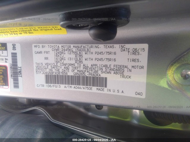 Photo 8 VIN: 5TFJU4GN9FX087656 - TOYOTA TACOMA 