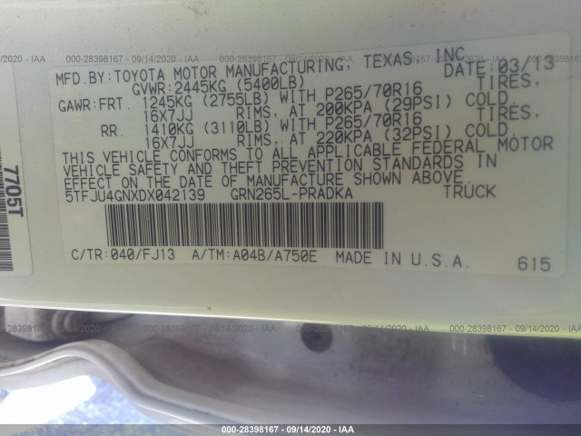 Photo 8 VIN: 5TFJU4GNXDX042139 - TOYOTA TACOMA 