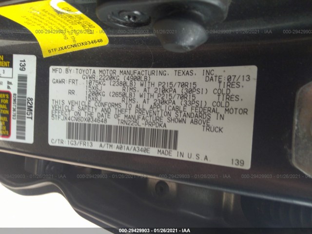 Photo 8 VIN: 5TFJX4CN6DX034648 - TOYOTA TACOMA 