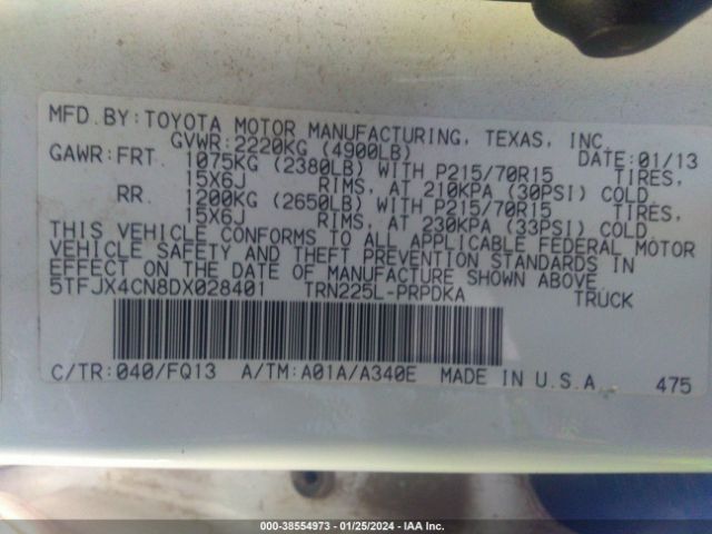 Photo 8 VIN: 5TFJX4CN8DX028401 - TOYOTA TACOMA 