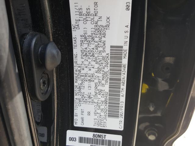 Photo 9 VIN: 5TFJX4GN2CX008492 - TOYOTA TACOMA DOU 