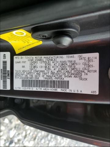 Photo 9 VIN: 5TFJX4GN9EX031268 - TOYOTA TACOMA DOU 