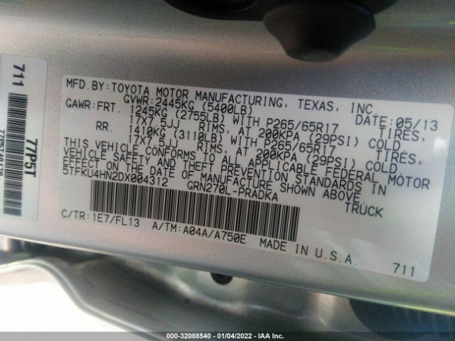 Photo 8 VIN: 5TFKU4HN2DX004312 - TOYOTA TACOMA 