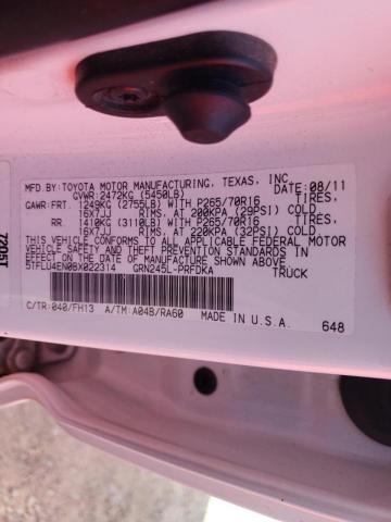 Photo 9 VIN: 5TFLU4EN0BX022314 - TOYOTA TACOMA DOU 