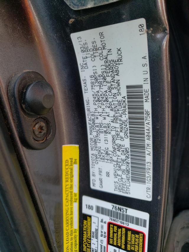 Photo 9 VIN: 5TFLU4EN0DX070205 - TOYOTA TACOMA DOU 