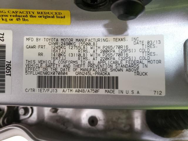 Photo 9 VIN: 5TFLU4EN0DX070804 - TOYOTA TACOMA DOU 